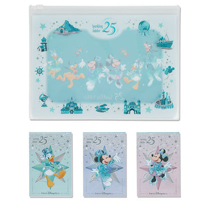 APRIL 8 PREORDER - Disneysea 25th Anniversary - Sparkling Jubilee - Memo Pad & Case