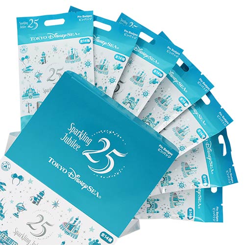 APRIL 8 PREORDER - Disneysea 25th Anniversary - Sparkling Jubilee - 2 Pin Blind Bag - Full Set