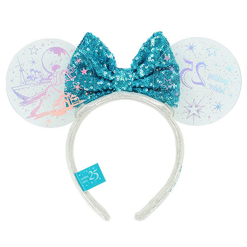 APRIL 8 PREORDER - Disneysea 25th Anniversary - Sparkling Jubilee - Minnie Ears (clear holographic)