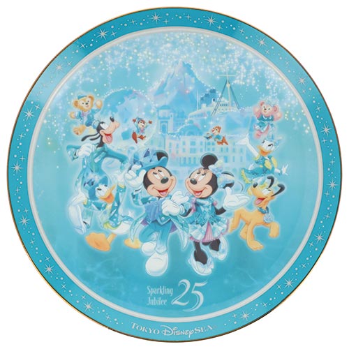APRIL 8 PREORDER - Disneysea 25th Anniversary - Sparkling Jubilee - Painted Plate