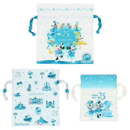 Disneysea 25th Anniversary - Sparkling Jubilee - Drawstring Bag Set