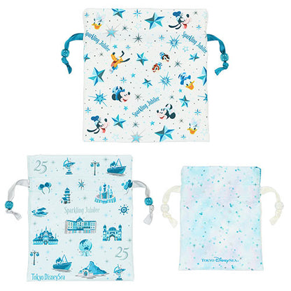 Disneysea 25th Anniversary - Sparkling Jubilee - Drawstring Bag Set