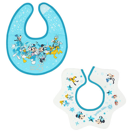 APRIL 8 PREORDER - Disneysea 25th Anniversary - Sparkling Jubilee - Baby Bib Set