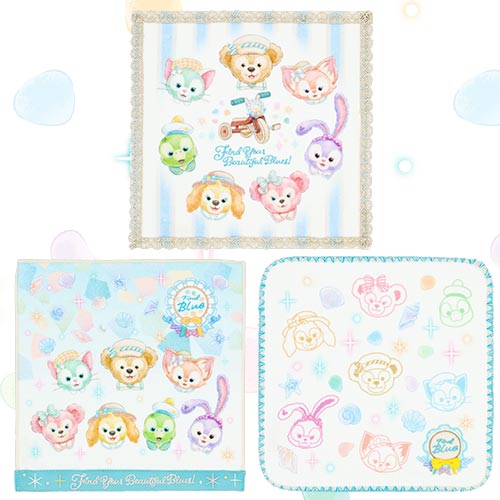 APRIL 15 PREORDER - Disneysea Limited - Duffy & Friends - Find Your Beautiful Blues - Mini Towel Set