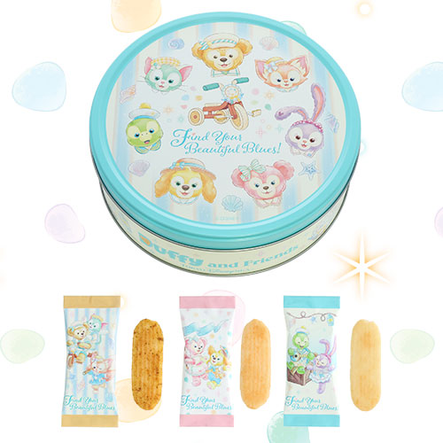 APRIL 15 PREORDER - Disneysea Limited - Duffy & Friends - Find Your Beautiful Blues - Rice Cracker Tin