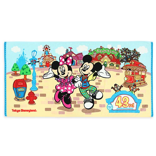 Tokyo Disney Resort - Tokyo Disneyland 43rd Anniversary - Toontown - Wide Bath Towel