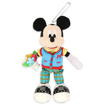 Tokyo Disney Resort - Tokyo Disneyland 43rd Anniversary - Toontown - Mickey Mouse - Plush Keychain / Pin