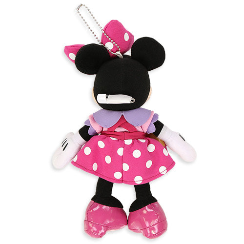 Tokyo Disney Resort - Tokyo Disneyland 43rd Anniversary - Toontown - Minnie Mouse - Plush Keychain / Pin