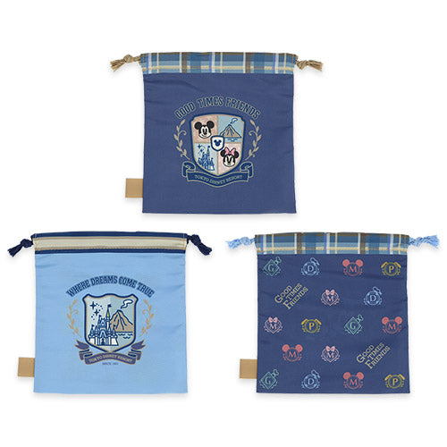 APRIL 23 PREORDER - Tokyo Disney Resort - Good Times Friends - Drawstring Bag Set