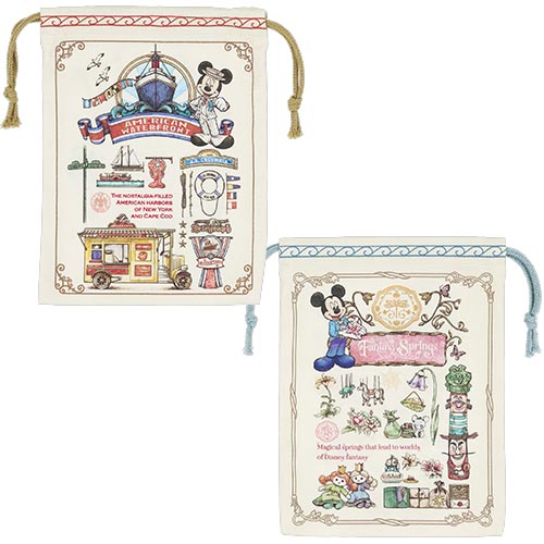 MAY 27 PREORDER - DisneySea Limited - 25th Anniversary - The Jubilee Journey  - Drawstring Bag Set