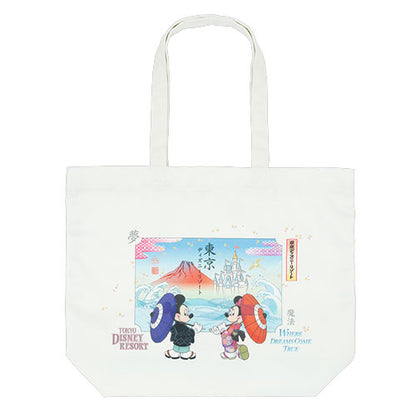 Tokyo Disney Resort - Mickey & Minnie Mouse - Japanese Style - Tote Bag