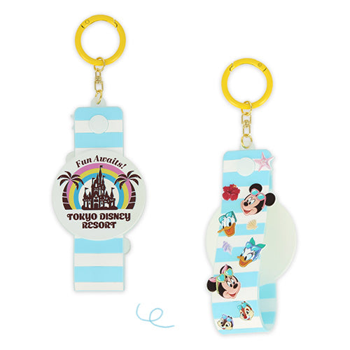 JUNE 11 PREORDER - Tokyo Disney Resort - Hello Hello Summer - Mickey & Friends - Towel Holder Keychain