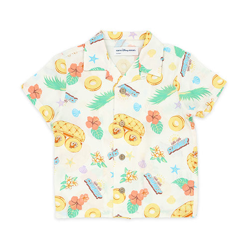JUNE 11 PREORDER - Tokyo Disney Resort - Hello Hello Summer -Chip & Dale- Kids Hawaiian T-Shirt
