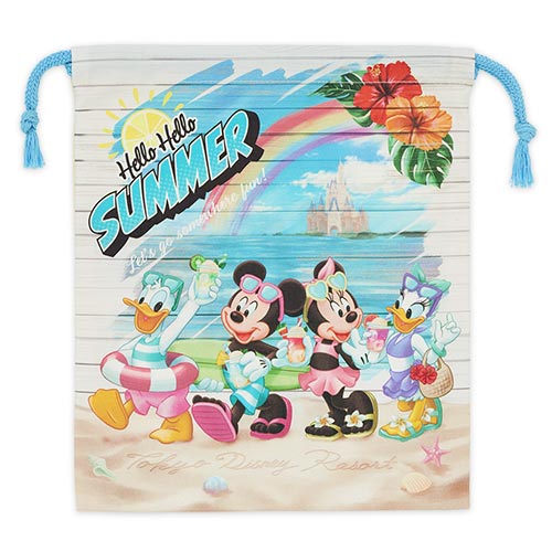 JUNE 11 PREORDER - Tokyo Disney Resort - Hello Hello Summer - Mickey & Friends - Drawstring Bag