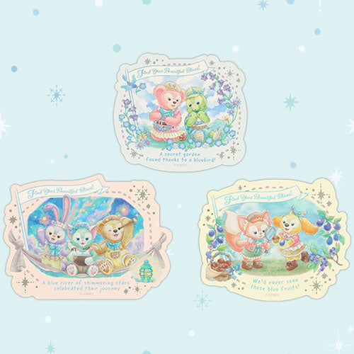 JULY 8 PREORDER - Disneysea Limited - Duffy & Friends - Find Your Beautiful Blues - Sticker Set