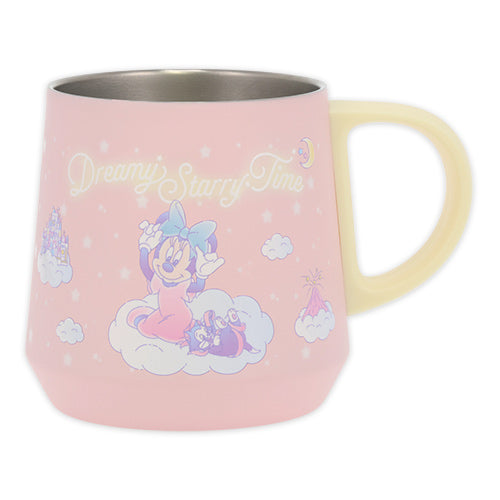 JUNE 25 PREORDER - Tokyo Disney Resort - Dreamy Starry Time - Minnie Mouse & Figaro - Stainless Steel Mug (Pink)