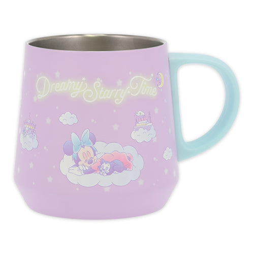 JUNE 25 PREORDER - Tokyo Disney Resort - Dreamy Starry Time - Minnie Mouse & Figaro - Stainless Steel Mug (Purple)