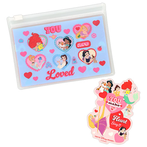 JULY 16 PREORDER - Tokyo Disney Resort - Disney Princess - Sticker with Pouch