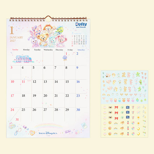 AUG 13 PREORDER - Disneysea Limited - Duffy & Friends - 2027 Calendar