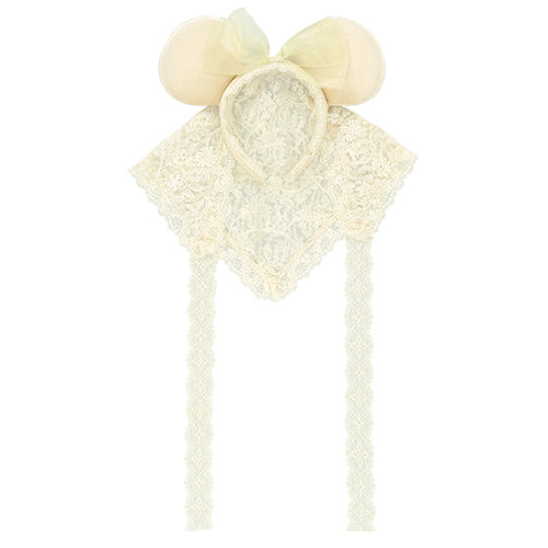 SEPT 15 PREORDER - Tokyo Disney Resort - Halloween 2026 - Cream Lace Scarf - Minnie Ears