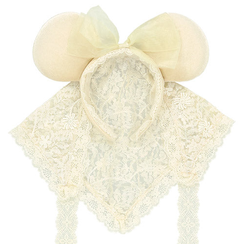 SEPT 15 PREORDER - Tokyo Disney Resort - Halloween 2026 - Cream Lace Scarf - Minnie Ears