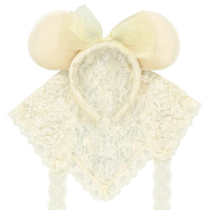 SEPT 15 PREORDER - Tokyo Disney Resort - Halloween 2026 - Cream Lace Scarf - Minnie Ears