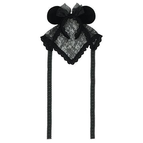 SEPT 15 PREORDER - Tokyo Disney Resort - Halloween 2026 - Black Lace Scarf - Minnie Ears