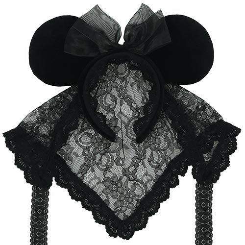 SEPT 15 PREORDER - Tokyo Disney Resort - Halloween 2026 - Black Lace Scarf - Minnie Ears