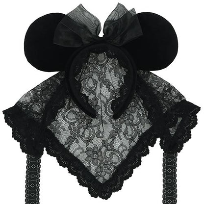 SEPT 15 PREORDER - Tokyo Disney Resort - Halloween 2026 - Black Lace Scarf - Minnie Ears