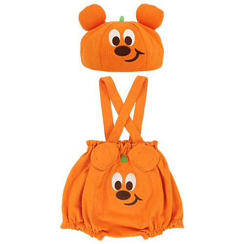 SEPT 15 PREORDER - Tokyo Disney Resort - Halloween 2026 - Pumpkin Mickey - Bloomers, Overalls & Hat Set