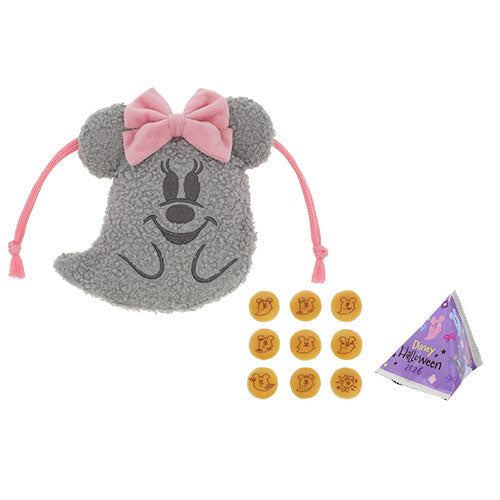 SEPT 15 PREORDER - Tokyo Disney Resort - Halloween 2026 - Ghost Minnie - Cream Filled Biscuits with Plush Pouch (Grey)