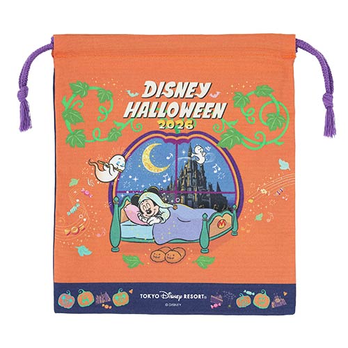 SEPT 15 PREORDER - Tokyo Disney Resort - Halloween 2026 - Mickey & Friends - Drawstring Bag