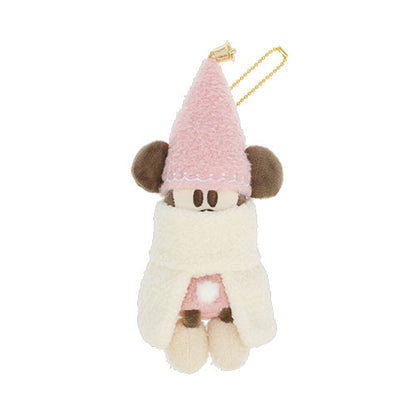 NOV 11 PREORDER - Tokyo Disney Resort - Christmas 2026 - Merry Lil Ring Ring - Mickey Mouse - Pink Plush Keychain