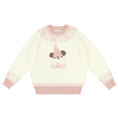 NOV 11 PREORDER - Tokyo Disney Resort - Christmas 2026 - Merry Lil Ring Ring - Mickey Mouse Unisex Pink Sweater