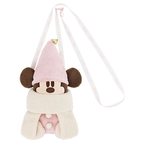 NOV 11 PREORDER - Tokyo Disney Resort - Christmas 2026 - Merry Lil Ring Ring - Mickey Mouse - Pink Plush Shoulder Bag