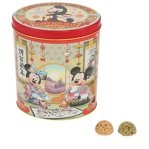 DEC 1 RELEASE - Tokyo Disney Resort - New Years 2027 - Mickey Mouse & Friends - Chocolate Crunch Tin