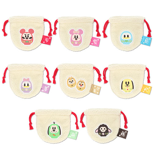 DEC 1 RELEASE - Tokyo Disney Resort - New Years 2027 - Mickey Mouse & Friends - Daruma Drawstring Bag - Blind Bag