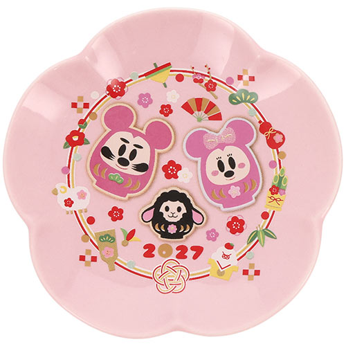 DEC 1 RELEASE - Tokyo Disney Resort - New Years 2027 - Mickey Mouse & Friends - Daruma Small Plate Set