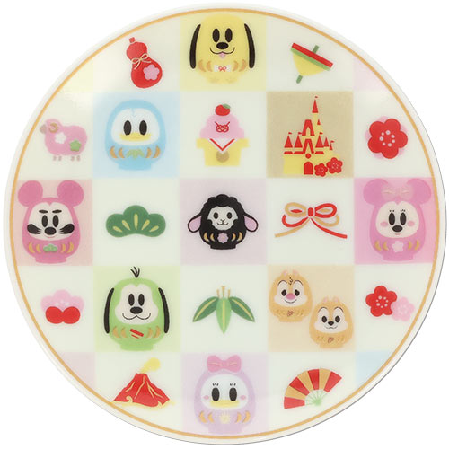DEC 1 RELEASE - Tokyo Disney Resort - New Years 2027 - Mickey Mouse & Friends - Daruma Small Plate Set