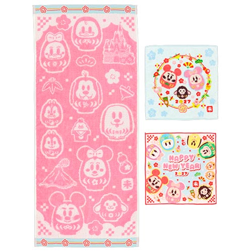 DEC 1 RELEASE - Tokyo Disney Resort - New Years 2027 - Mickey Mouse & Friends - Towel Set