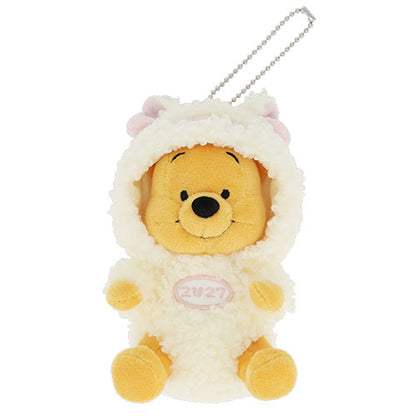 NOV 19 RELEASE - Tokyo Disney Resort - New Years 2027 - Winnie the Pooh - Zodiac Plush Keychain