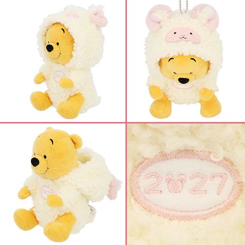 NOV 19 RELEASE - Tokyo Disney Resort - New Years 2027 - Winnie the Pooh - Zodiac Plush Keychain