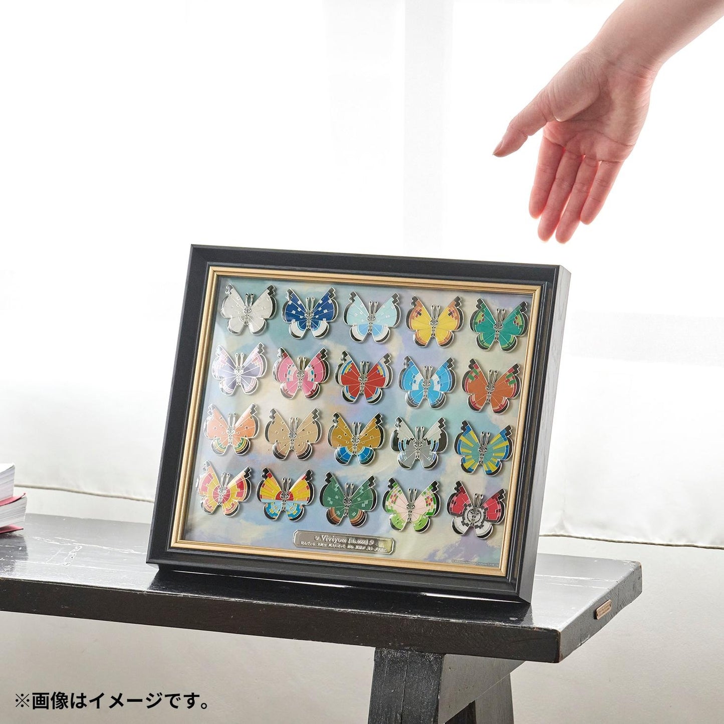 Pokemon Centre Japan - Vivillon Pin Collection in Frame - Complete Set of 20