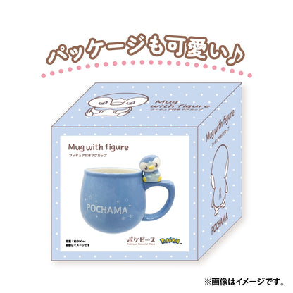 Japan Pokemon Center - PokePeace - Piplup Mug with Figure