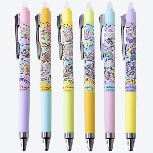 Tokyo Disney Resort - Black Ballpoint Pen - 6 Set - Park Design