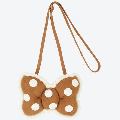 OCT 8 PREORDER - Tokyo Disney Resort - Fluffy Brown Winter - Minnie Ribbon Bag