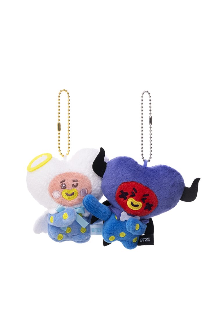 BT21 - Anegl&Villain Plush Keychain Set