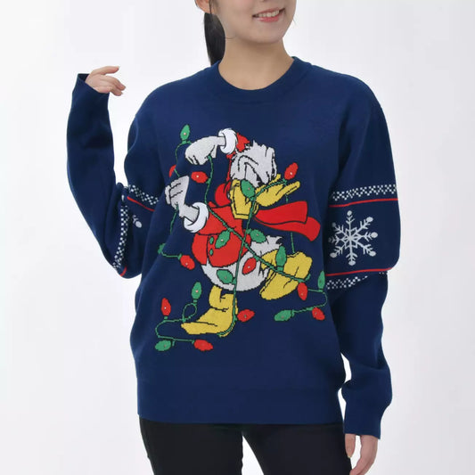 NOV 2 PREORDER - Japan Disney Store - Christmas 2026 - Donald Duck Light-Up Long-Sleeve Sweater