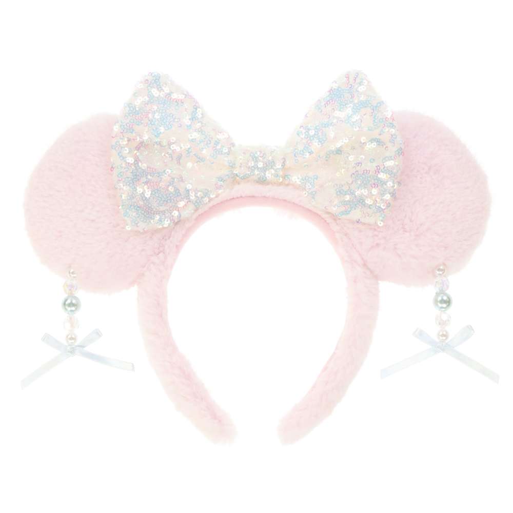 Tokyo Disney Resort - Fur Dangle Minnie Ears - Pink