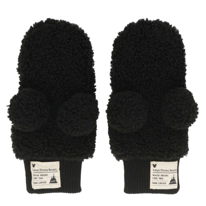 Tokyo Disney Resort - Winter - Mickey Mouse - Fluffy Black Mittens / Gloves